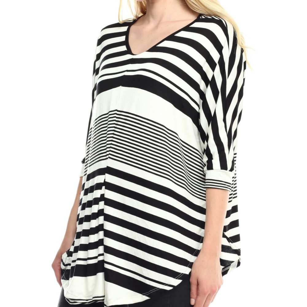 STRIPED SWING TOP - Picture 2 of 4